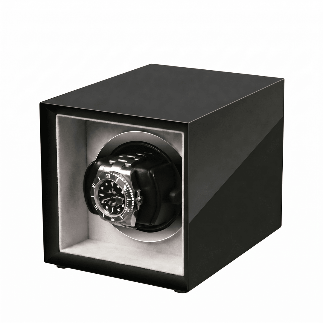 Dunfell Single Watch Winder - Black Piano Lacquer
