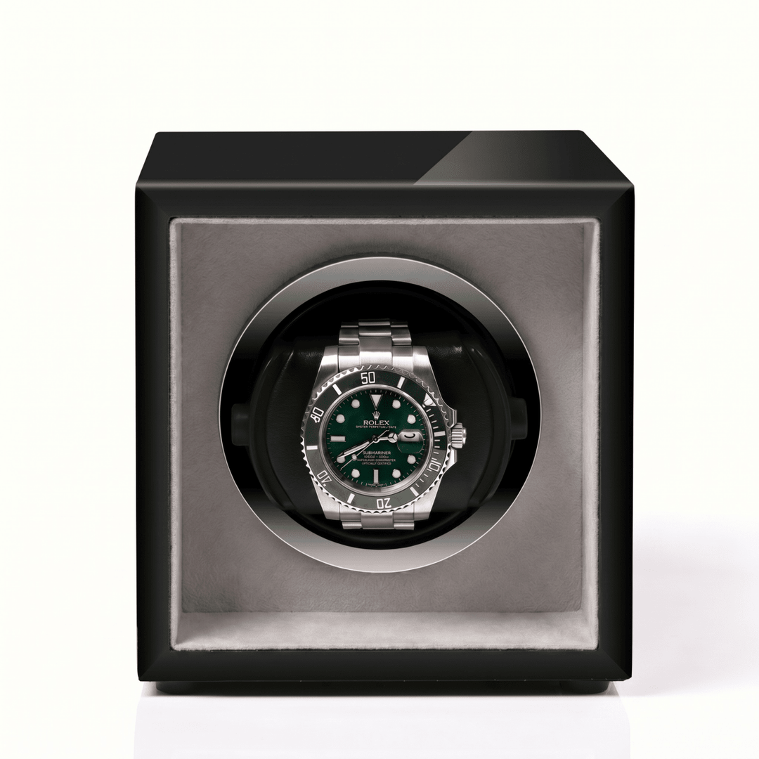Dunfell Single Watch Winder - Black Piano Lacquer
