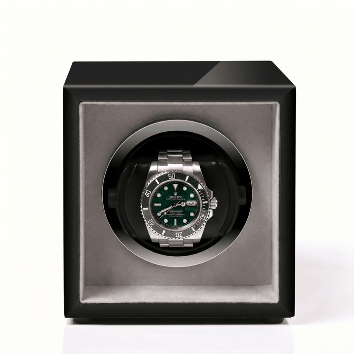 Dunfell Single Watch Winder - Black Piano Lacquer